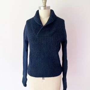Men's Jack Spade Deep Blue Shawl Collar Sweater ALPACA Blend